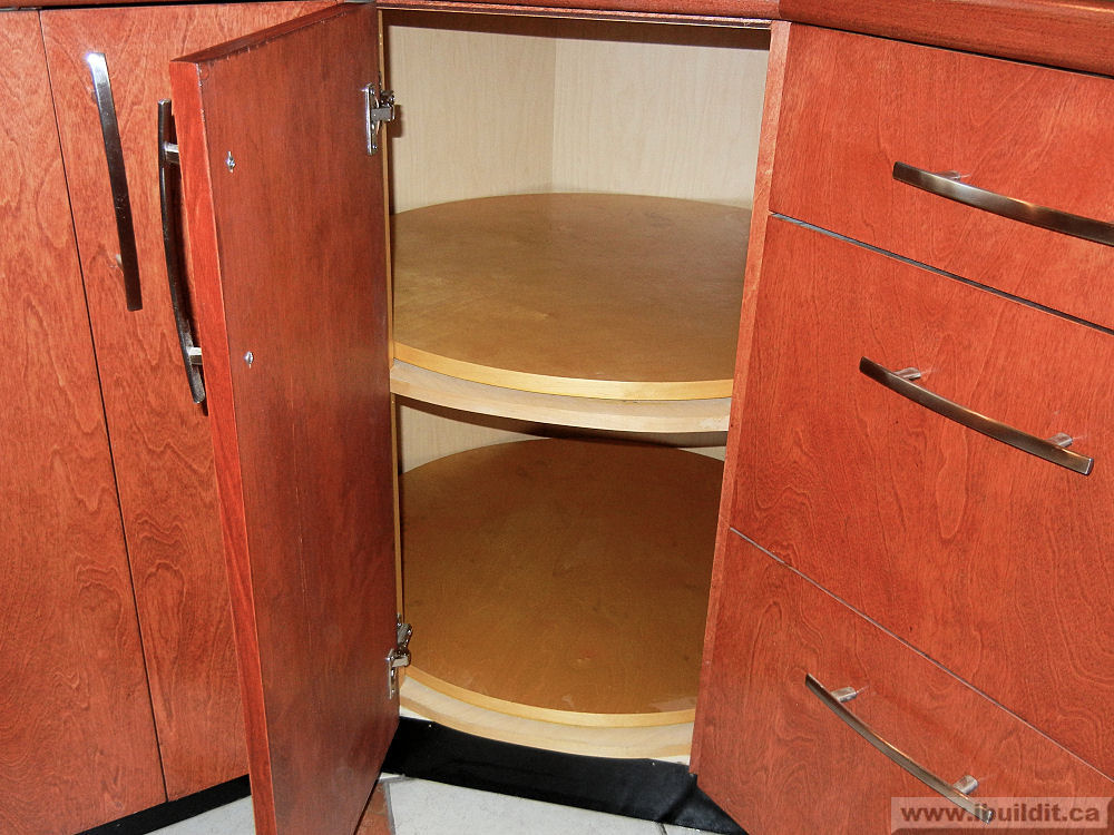 corner cabinet with lazy susan